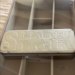 NEBO SHARK KNIFE, never used! Stainless steel, carabiner & steel belt clip